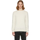 Saint Laurent Off-White Cashmere Crewneck Sweater