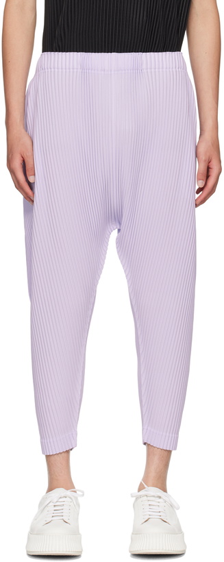 Photo: HOMME PLISSÉ ISSEY MIYAKE Purple Colorful Pleats Trousers