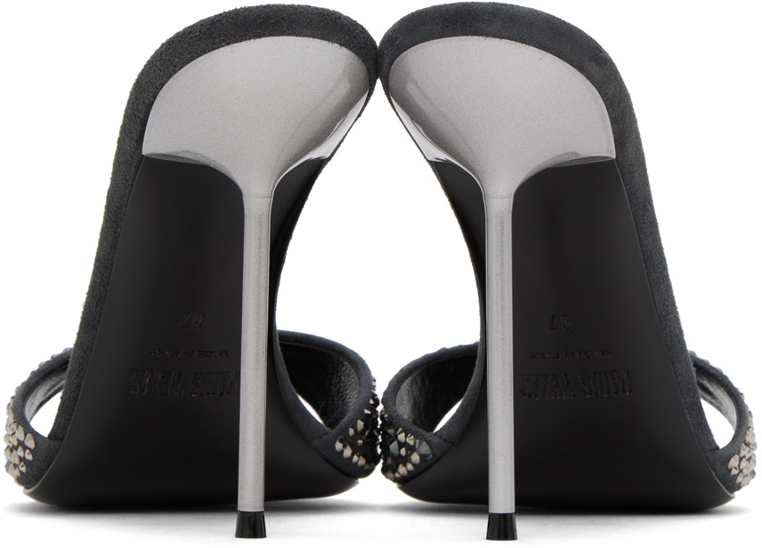 【Paris Texas】 Holly Tatiana embellishedレザープラットフォ Holly Tatiana embellished leather platform sandals in purple