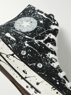 Converse - Chuck 70 Paint-Splattered Canvas High-Top Sneakers - Black