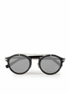 Dior Eyewear - Blacksuit R7U Acetate and Silver-Tone Round-Frame Sunglasses