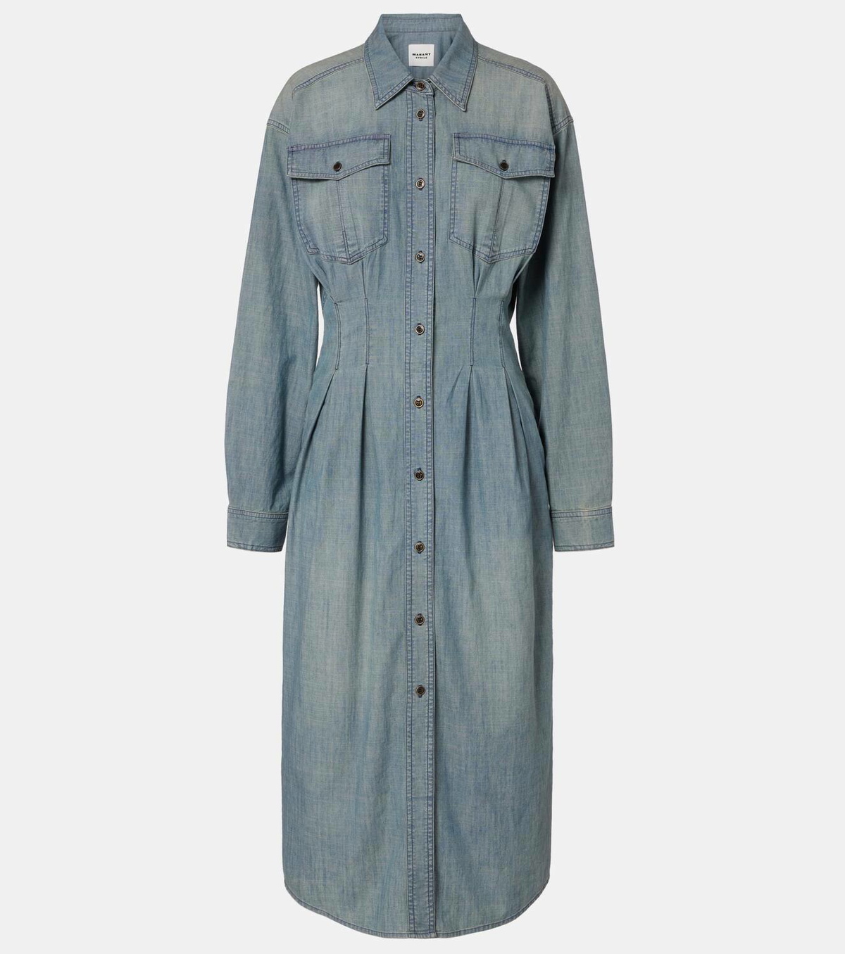 Marant Etoile Nolwen chambray shirt dress