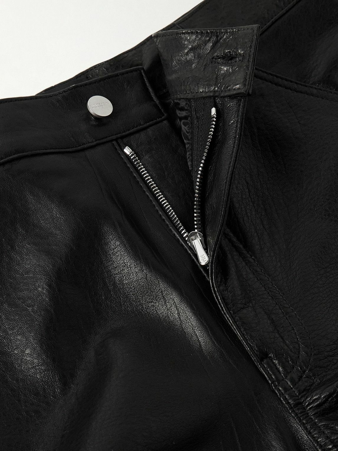 Enfants Riches Déprimés - Panelled Straight-Leg Leather Trousers - Black