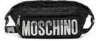 Moschino Black Quilted Logo Belt Bag