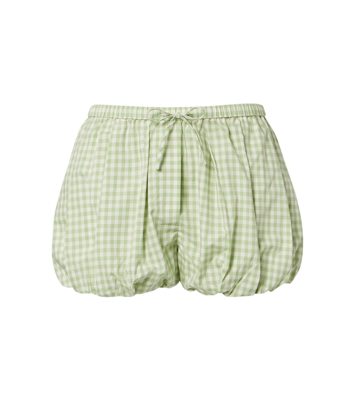 Photo: Simkhai Gingham cotton-blend shorts