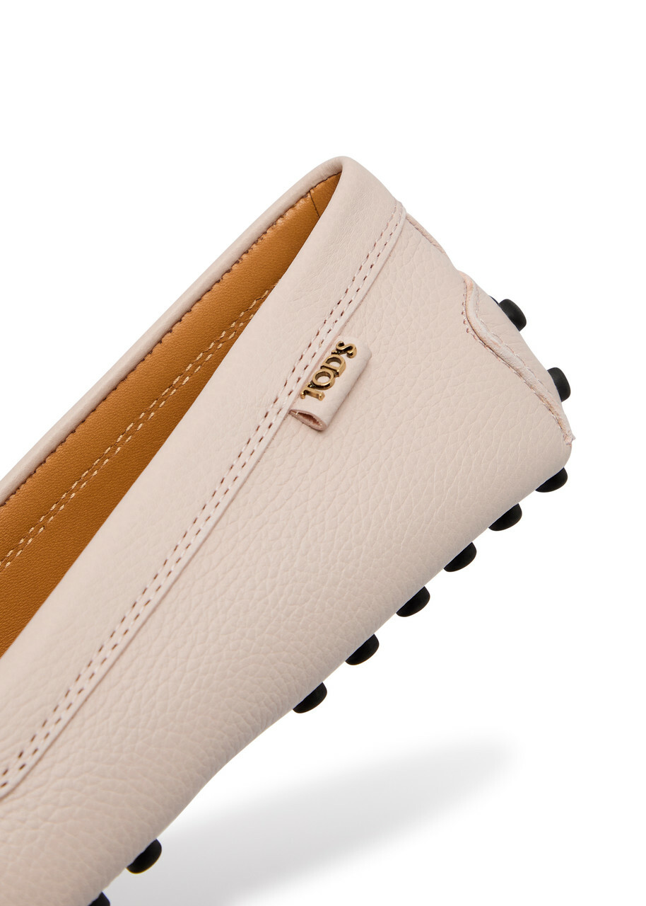 Tods Gommino Grained Leather Loafers Pink
