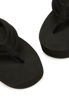 Coperni 90 Canvas Thong Wedge Sandals Black