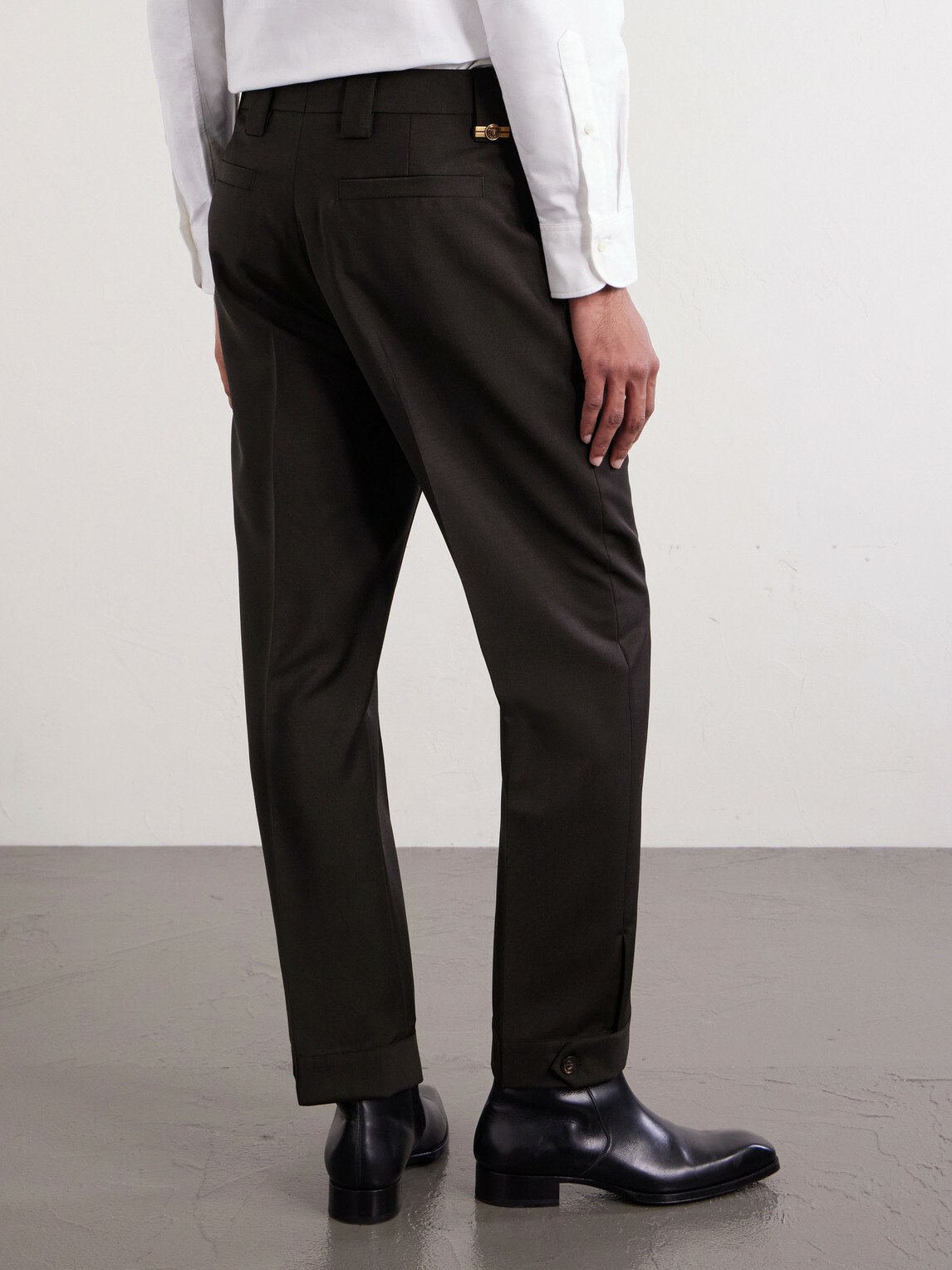 Versace - Straight-Leg Wool and Mohair-Blend Trousers - Brown