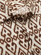 MASSIMO ALBA - Malibu Printed Cotton Shirt - Brown