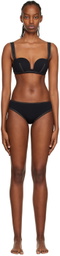 La Perla Black Contrast Stitch Bikini Bottom
