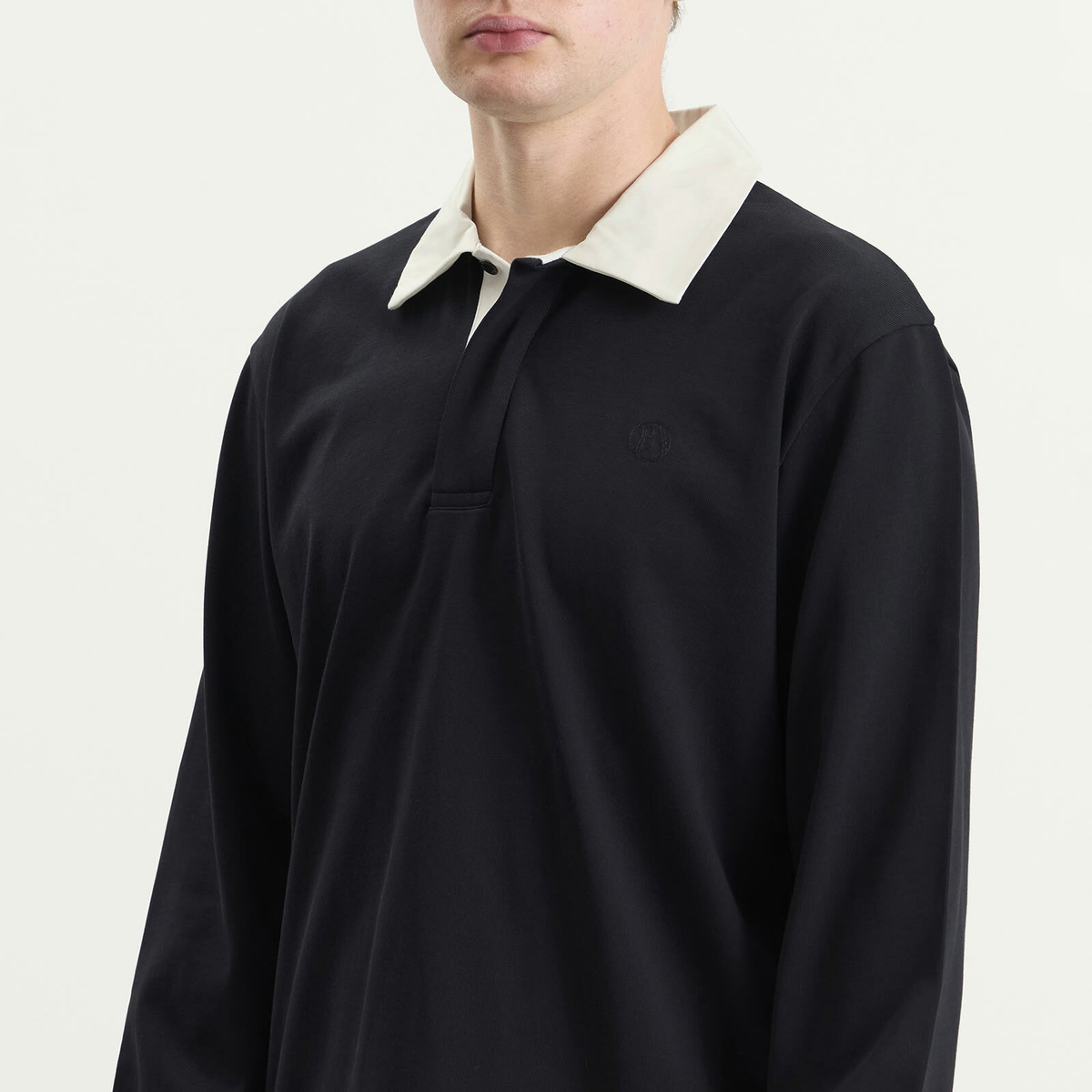 Palmes Men's Ball Rugby Shirt in Black