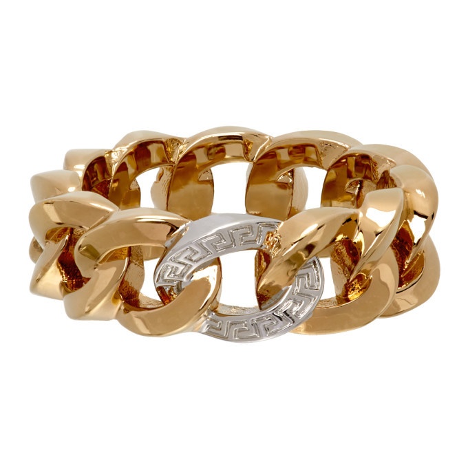 Photo: Versace Gold Medusa Chain Ring