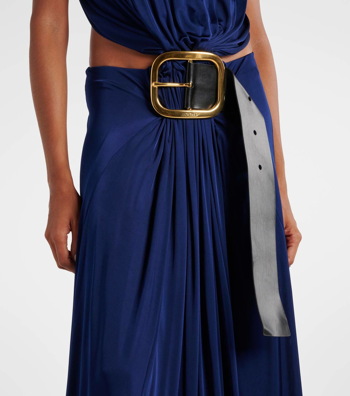 Loewe Belted cutout draped gown Loewe