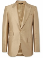 TOM FORD - Slim-Fit Satin-Twill Suit Jacket - Gold