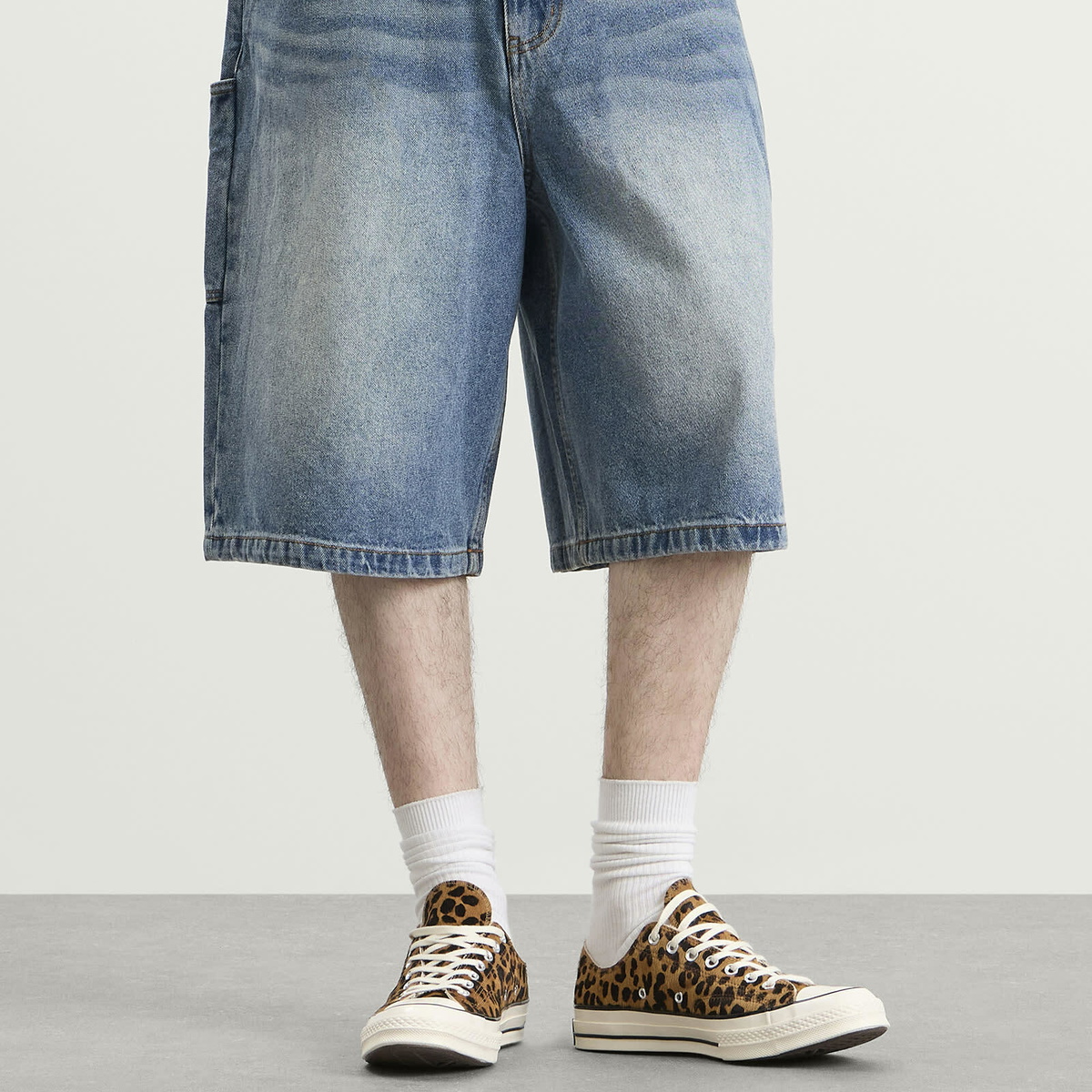 Converse Chuck Taylor 1970s Leopard Pony Hair Ox Sneaker in Black/Natural Ivory/Egret