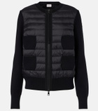 Moncler Tricot down-paneled virgin wool cardigan
