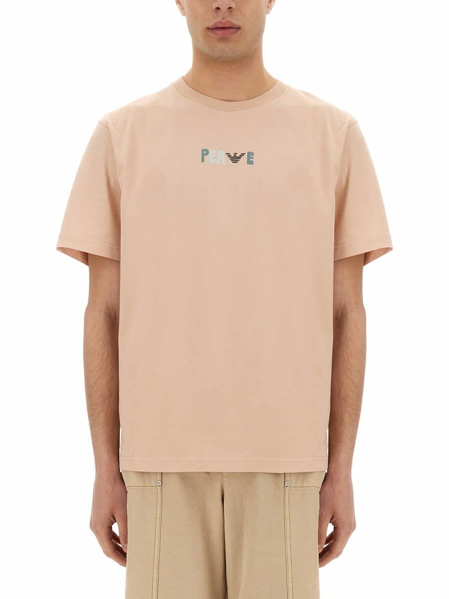 Tシャツ・カットソー Emporio Armani T-Shirt With Maxi Print Capsule Peace Asv Emporio Armani T-shirt With Maxi Print Capsule Peace Asv