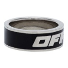 Off-White Silver Industrial Ring