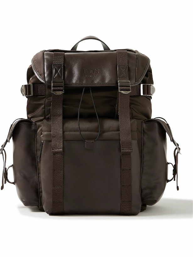 Photo: Tod's - Leather-Trimmed Nylon Backpack