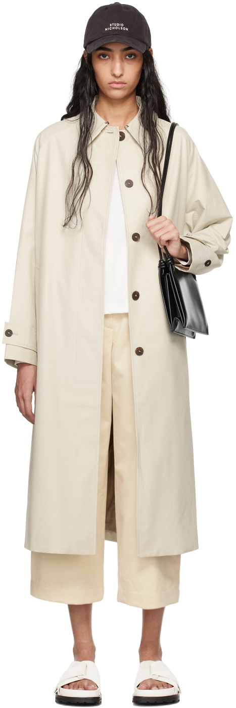 Studio Nicholson Beige Holin Trench Coat Studio Nicholson