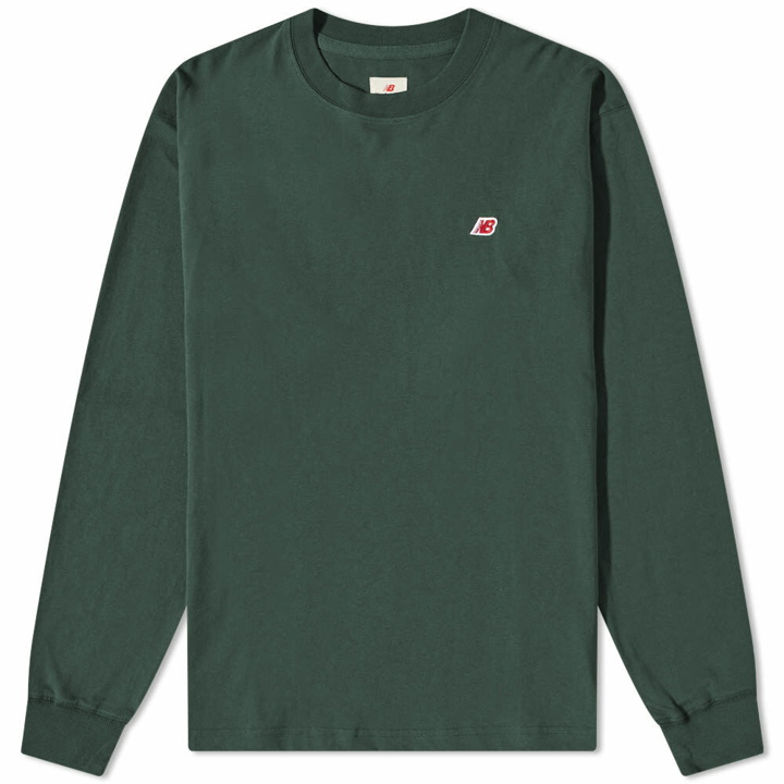 Photo: New Balance Men's Long Sleeve Made in USA T-Shirt in Green