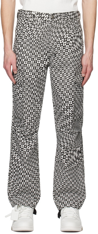 Photo: Ksubi Black & White Fugitive Check Out Cargo Pants