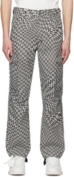 Ksubi Black & White Fugitive Check Out Cargo Pants