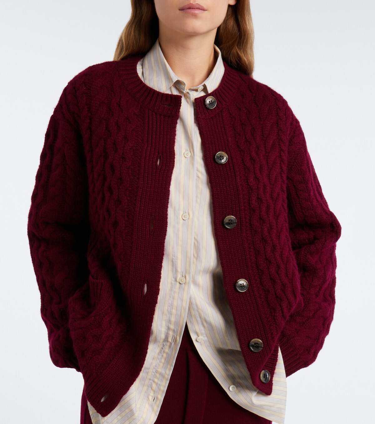 Lisa Yang Cable-knit cashmere cardigan