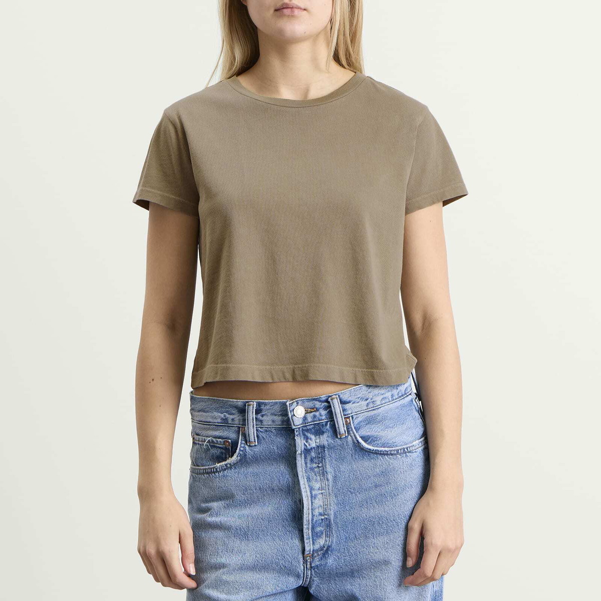 Agolde Women's Adine Shrunken T-Shirt in Trail