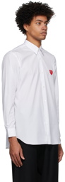 COMME des GARÇONS PLAY White Heart Patch Shirt
