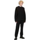 Jil Sander Black Wool Elasticized Waistband Trousers