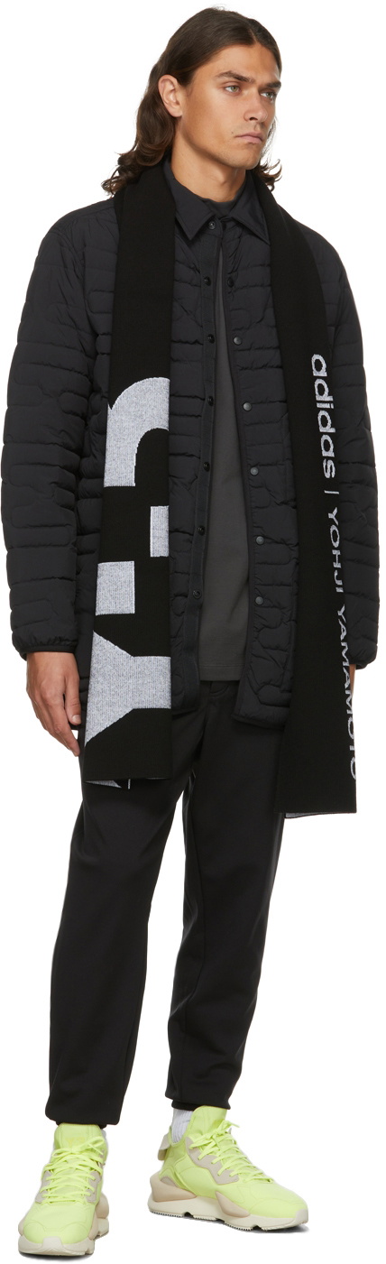 Y-3 Black Classic Logo Scarf Y-3