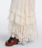 Chloé Ruffled silk muslin maxi dress