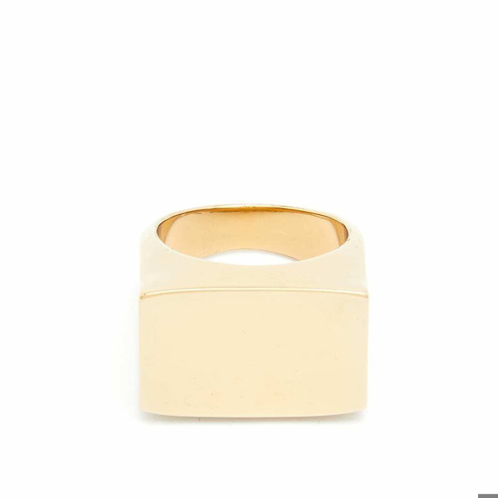 Photo: Dries Van Noten Men's Square Front Ring in Gold
