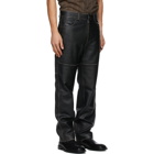 Andersson Bell Black Leather Paneled Pants