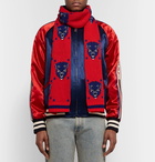 Gucci - Jacquard-Knit Wool Scarf - Men - Red