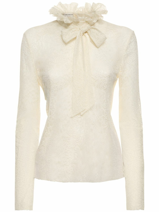 Photo: PHILOSOPHY DI LORENZO SERAFINI Ruffled Lace Blouse