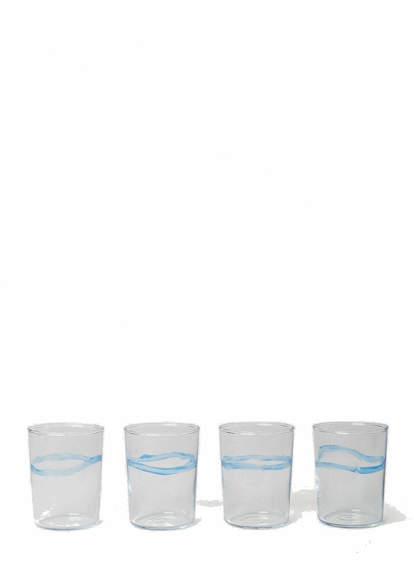 Photo: Set of Four Soft Serve Glasses Line in Transparent