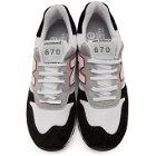 Junya Watanabe Black and White New Balance Edition 670 Sneakers