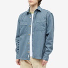 Foret Men's Mellow Twill Overshirt in Storm