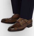 TOM FORD - Wessex Leather Monk-Strap Shoes - Brown