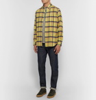 Gitman Vintage - Button-Down Collar Checked Brushed Cotton-Flannel Shirt - Men - Yellow