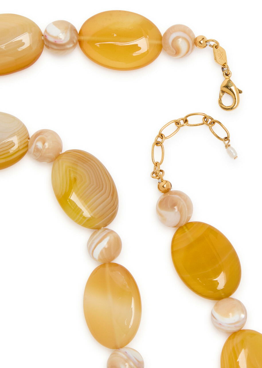 Anni LU Desert Dreamer 18kt Gold-plated Beaded Necklace - Orange - One Size