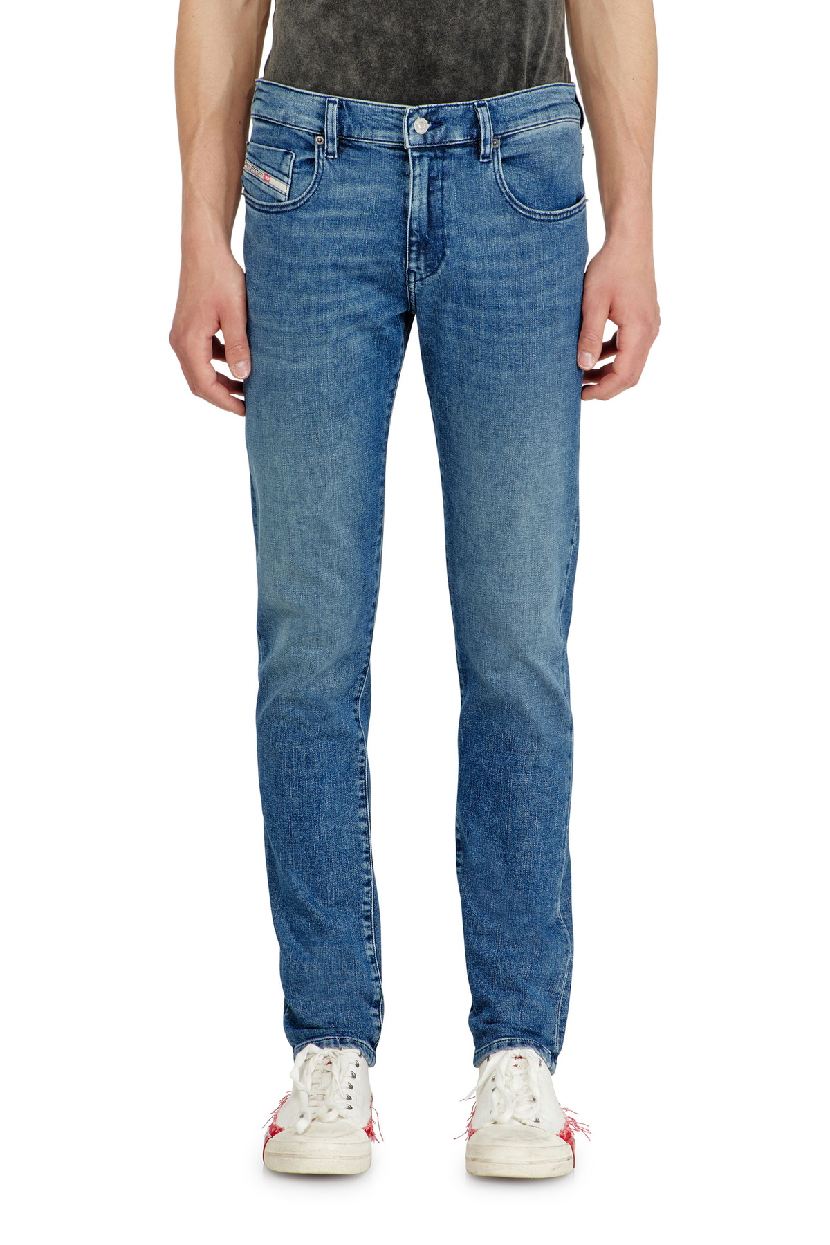Diesel Slim Jeans Regular Waist 2019 D-Strukt - Jeans Mens in Blue