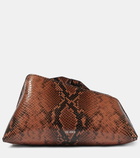 The Attico 8.30PM Small snake-print leather clutch