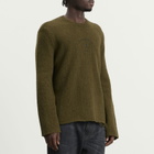MM6 Maison Margiela Men's 6 Logo Crewneck Jumper in Khaki-Black Print
