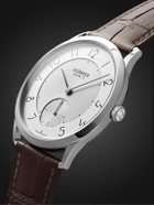Hermès Timepieces - Slim Acier Automatic 39.5mm Stainless Steel and Alligator Watch, Ref. No. 041760WW00
