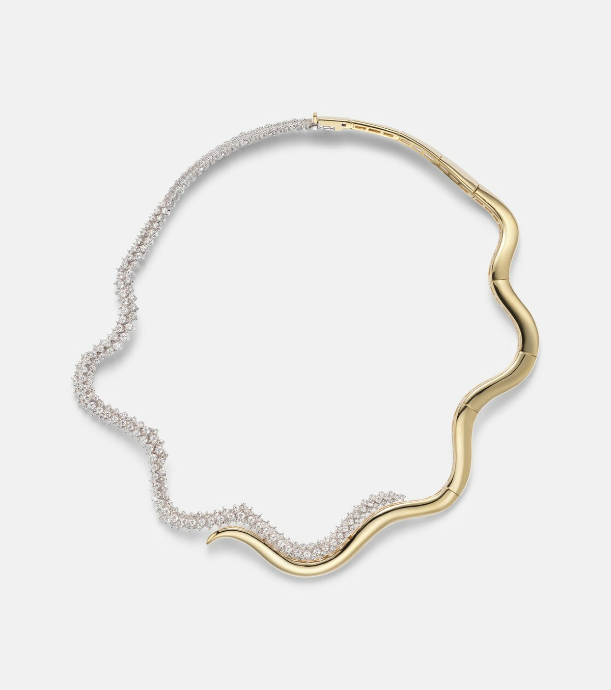 Yeprem Golden Strada 18kt white and yellow gold necklace with diamonds