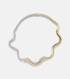 Yeprem Golden Strada 18kt white and yellow gold necklace with diamonds