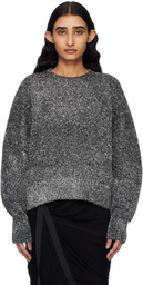 Helmut Lang Silver Apex Lurex Crew Sweater